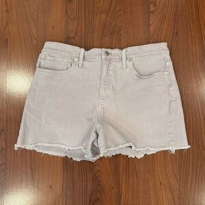 Madewell Frayed Hem Lavender Denim Shorts size 32